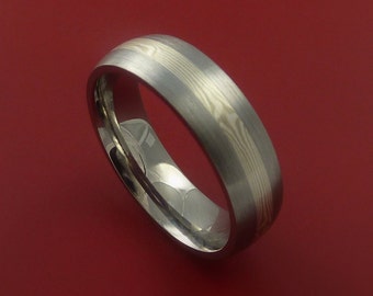 Titanium, Palladium and  Mokume Ring Custom Made to Any Size 3 to 22