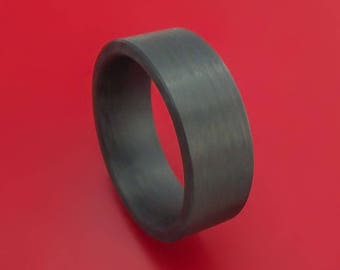 Solid Carbon Fiber Ring Custom Made Pattern Band