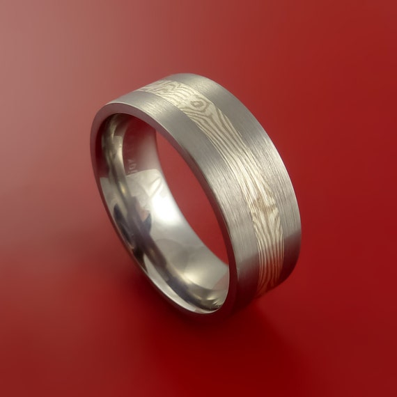 Titanium and Palladium Mokume Ring Custom Made to Any Size 3 - Etsy