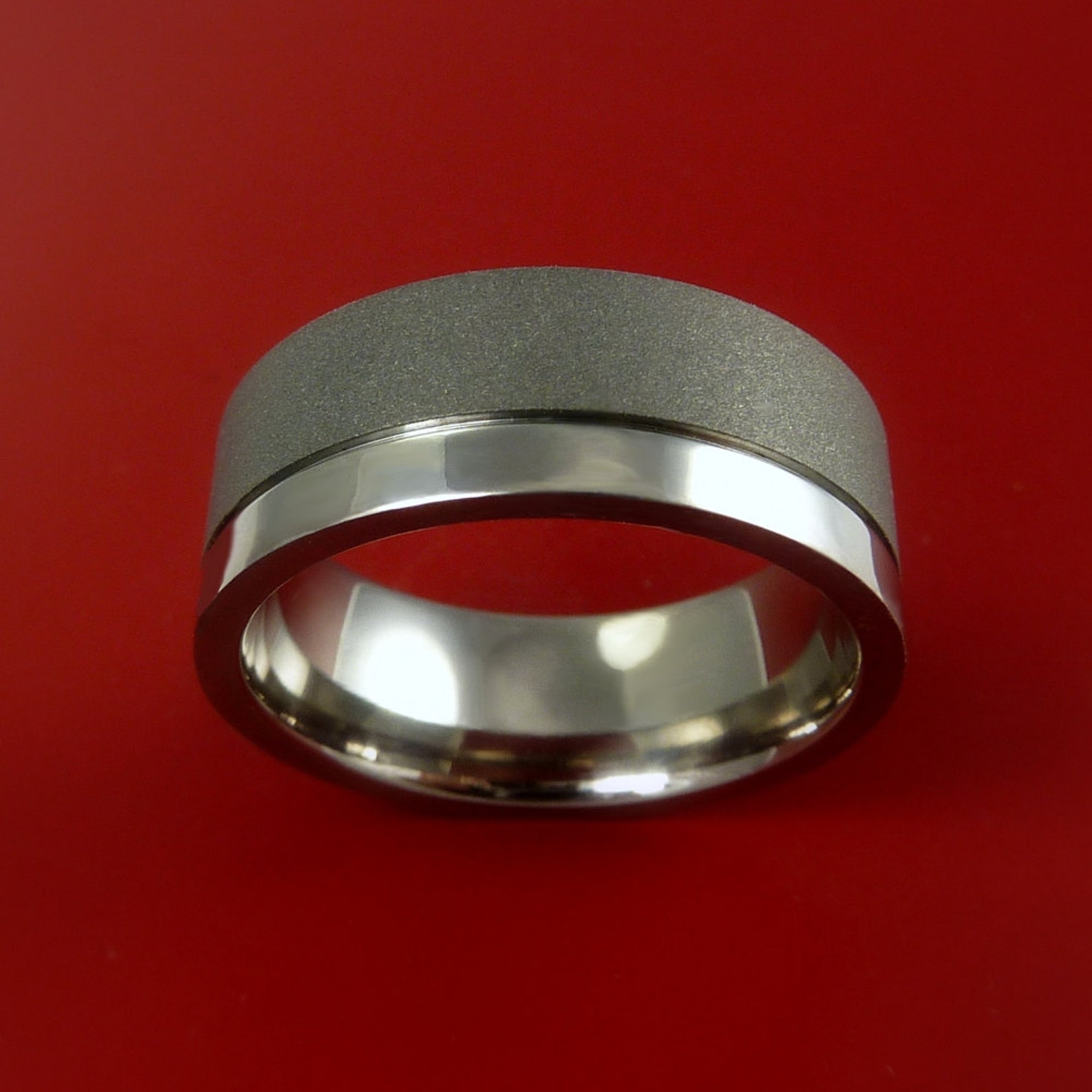 Titanium Wedding Band Engagement Ring Made to Any Sizing and Etsy