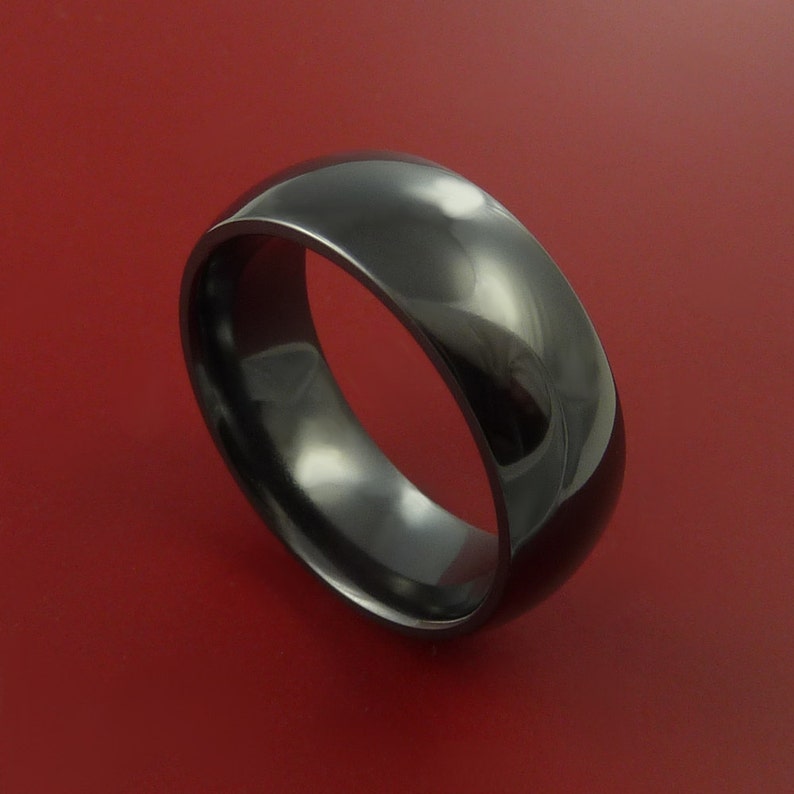 Black Ceramic Ring Durable Custom Made Ring image 1