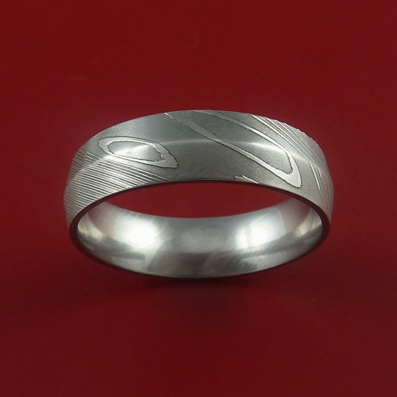 Damascus Steel Ring Wedding Band Genuine Any Size Etsy