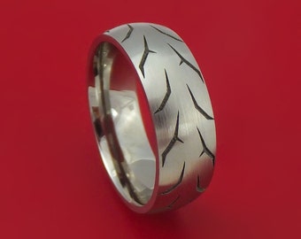 Titanium Tread Ring Custom Made Tire Band