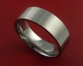 Titanium Wedding Band Classic Engagement Ring Made to Any Sizing and Finish 3-22