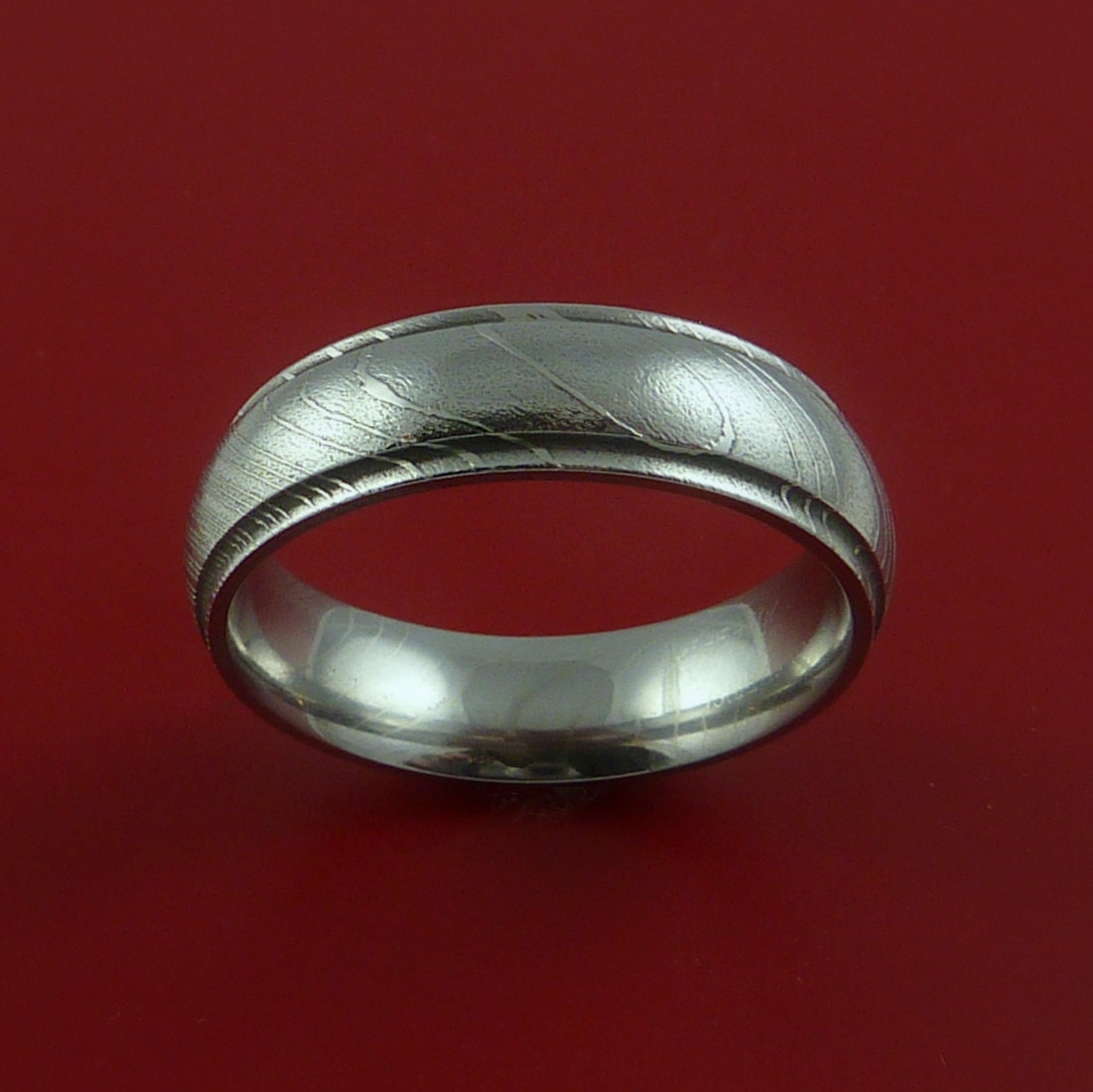 Damascus Steel Ring Wedding Band Genuine Craftsmanship | Etsy