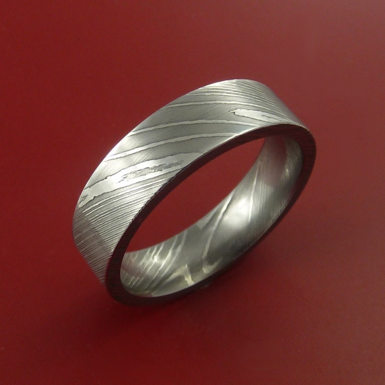 Damascus Steel Ring Wedding Band Genuine Craftsmanship