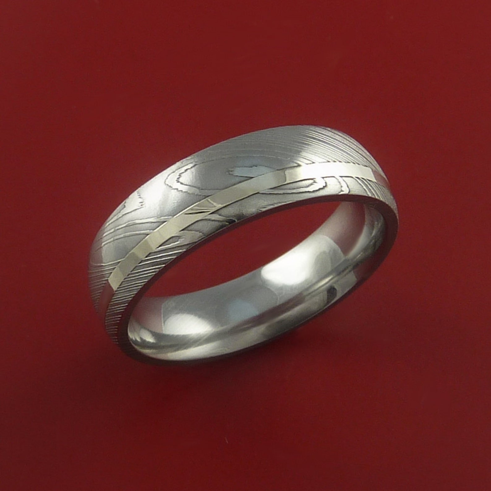 For Him Hand Crafted 18ct Rose Gold Split Band Chocolateu2026