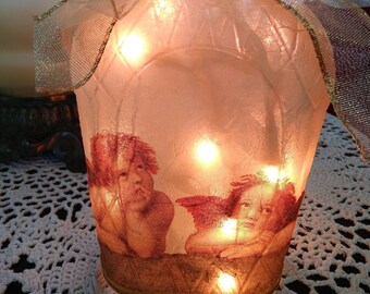 Angels, unique lighting, angel light, wine bottle light, winelight, wine art, wine craft, decorated wine bottles, unique gifts for mom