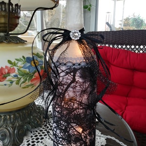 Halloween,halloween light,halloween decorations,lighted wine bottle,wine bottle light,lighted bottles,bare tree,winelight,wine bottle art
