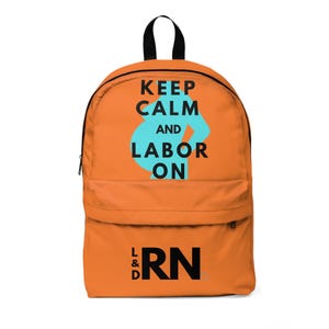 Labor & Delivery RN Backpack | Keep Calm Design, Nursing Gift, Medical Student Essential, Graduation Present, Work Bag