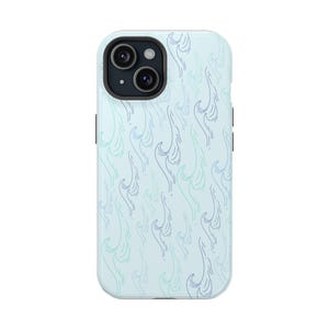 Ocean Waves Magnetic Tough Cases - Stylish Beachy Blues, Cool Phone Cover, Trendy Protective Shell, Coastal Theme Mobile Case, Sea Lover