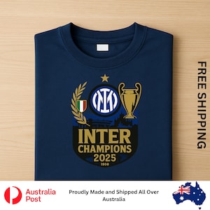 Inter Milan Champions Shirt 2025 Final Inter FC Fan Tee for Men Women Kids Football Supporters Gear Soccer Game Day Blue Black Outfit