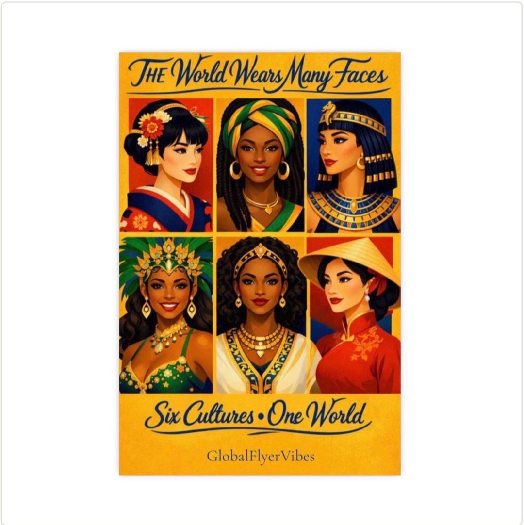 Multicultural Women Wall Art, Six Cultures One World, Diversity Print ...