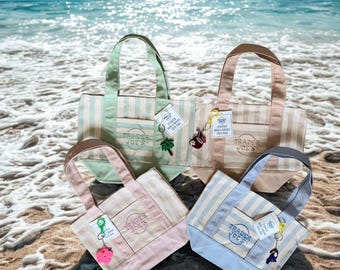 Trader Joe's New Stripes Mini Pastel Tote