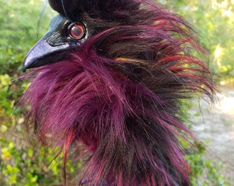 GROTE AVIAN: RumplePlum Crow Woodbaby, handgemaakte schouder-zittende pop, vertrouwd/metgezel voor cosplay en fantasieplezier!