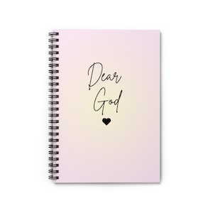 Cuaderno espiral inspirador - "Querido Dios" - Perfecto para escribir un diario, orar, regalar a amigos, expresar gratitud y reflexionar a diario.