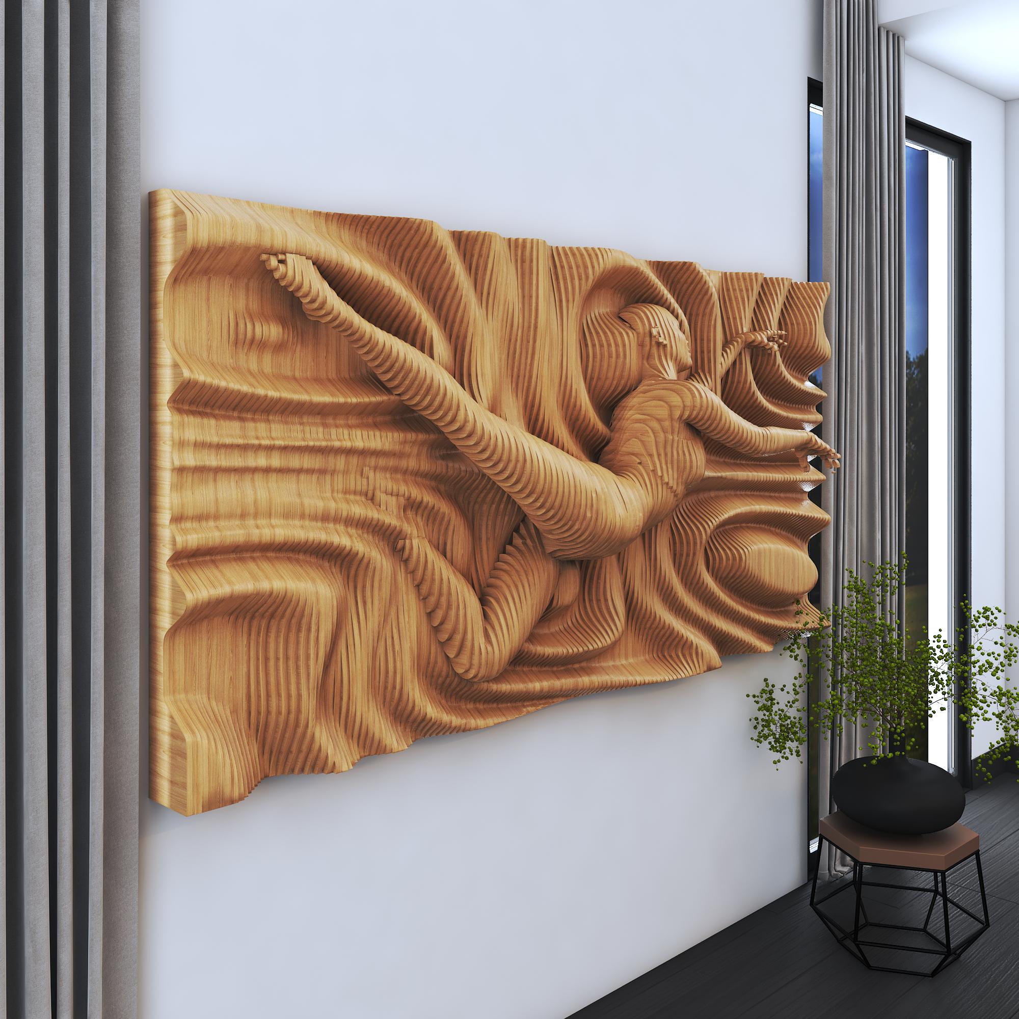 Parametric Wood Wall Art: 3D CNC Cut Sculpture Panel (digital File Only ...