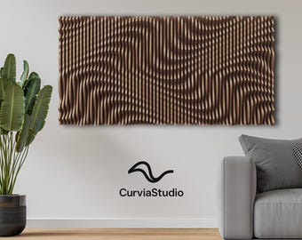 Parametric Wall Panel - 02 | 3D Wooden Wall Art | Digital File for CNC ...