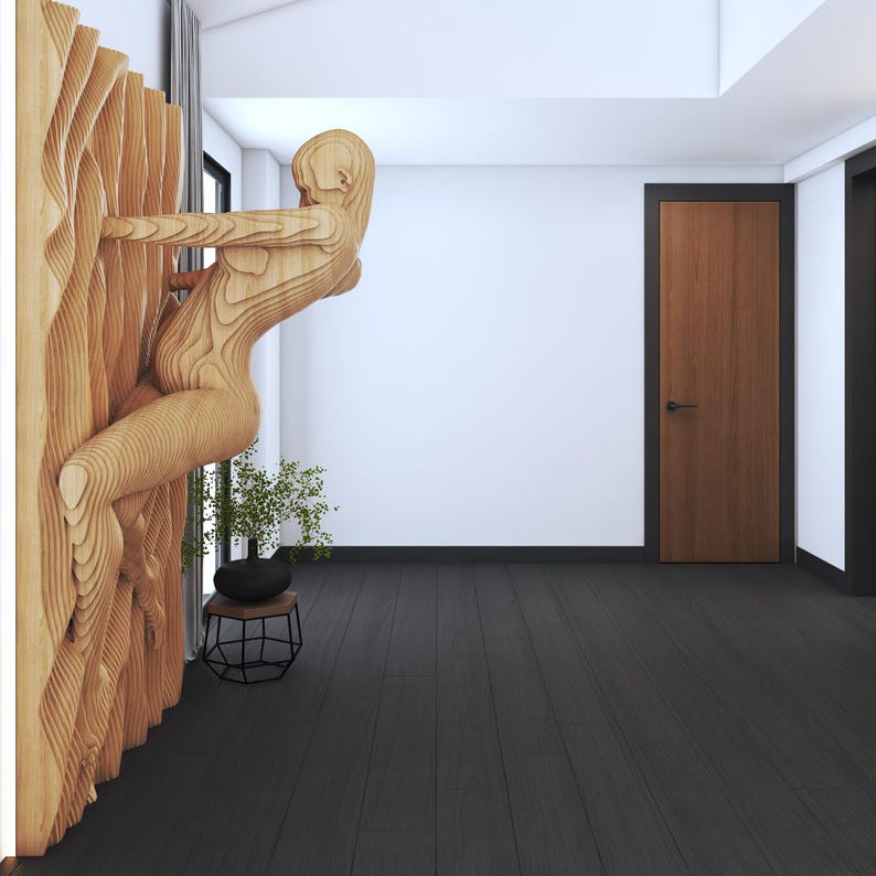 3D Parametric Wood Wall Art Panel: CNC Cut Abstract Sculpture (digital ...