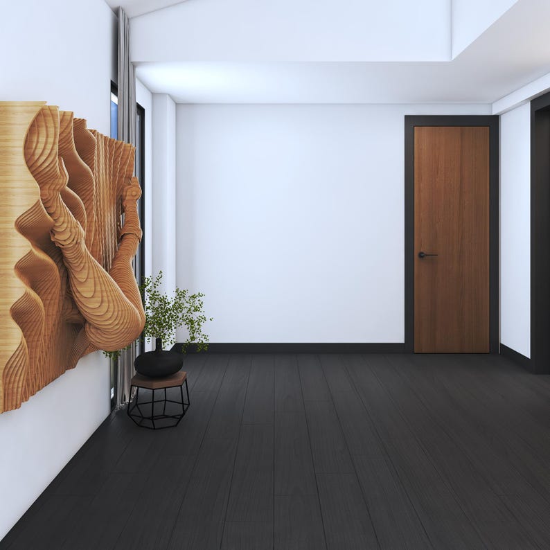 CNC Cut Parametric Wood Wall Art: Modern 3D Sculpture (digital File ...
