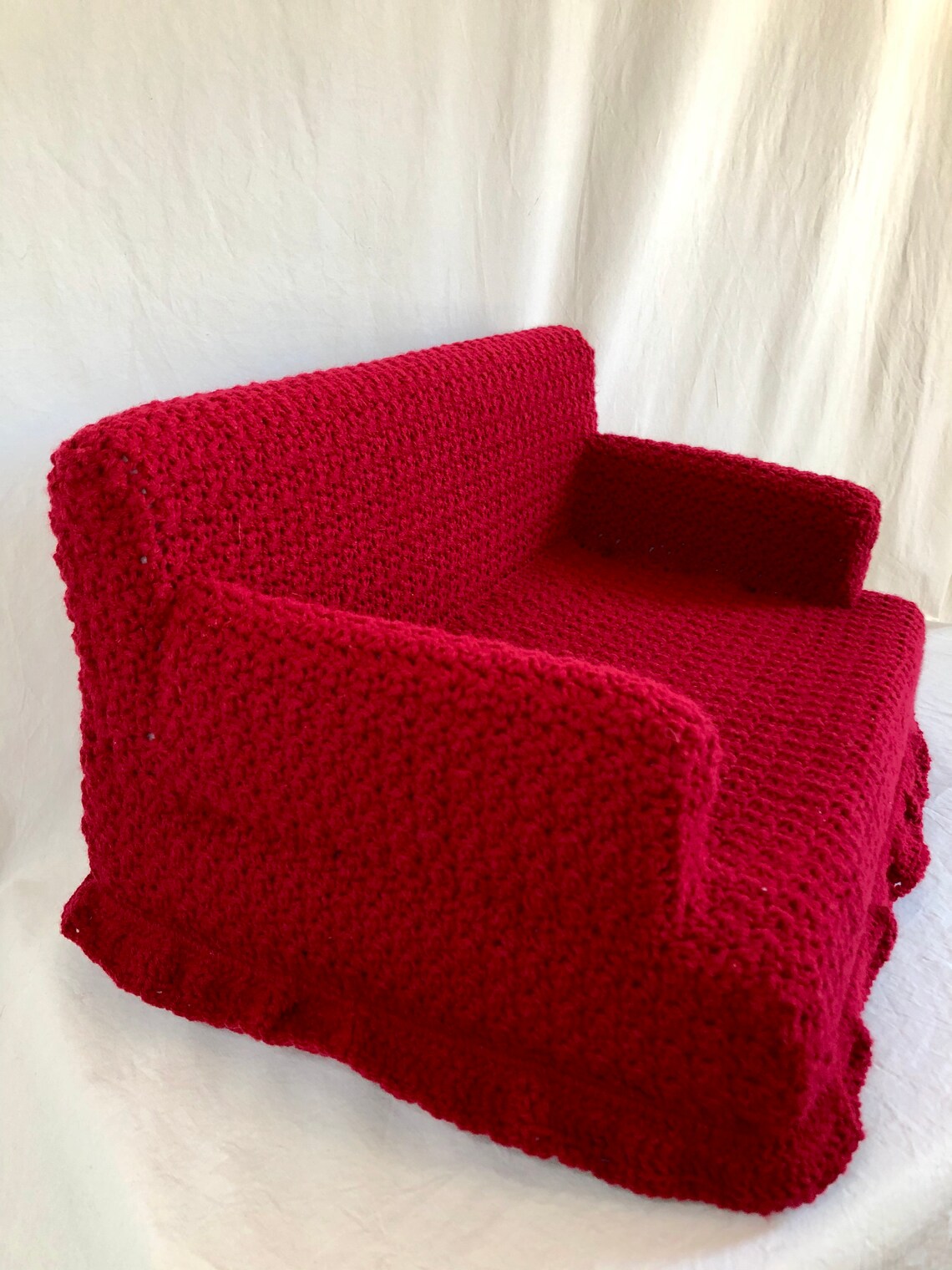 Comfy Crocheted Kitty Couch Pet Bed Made to Order image 5