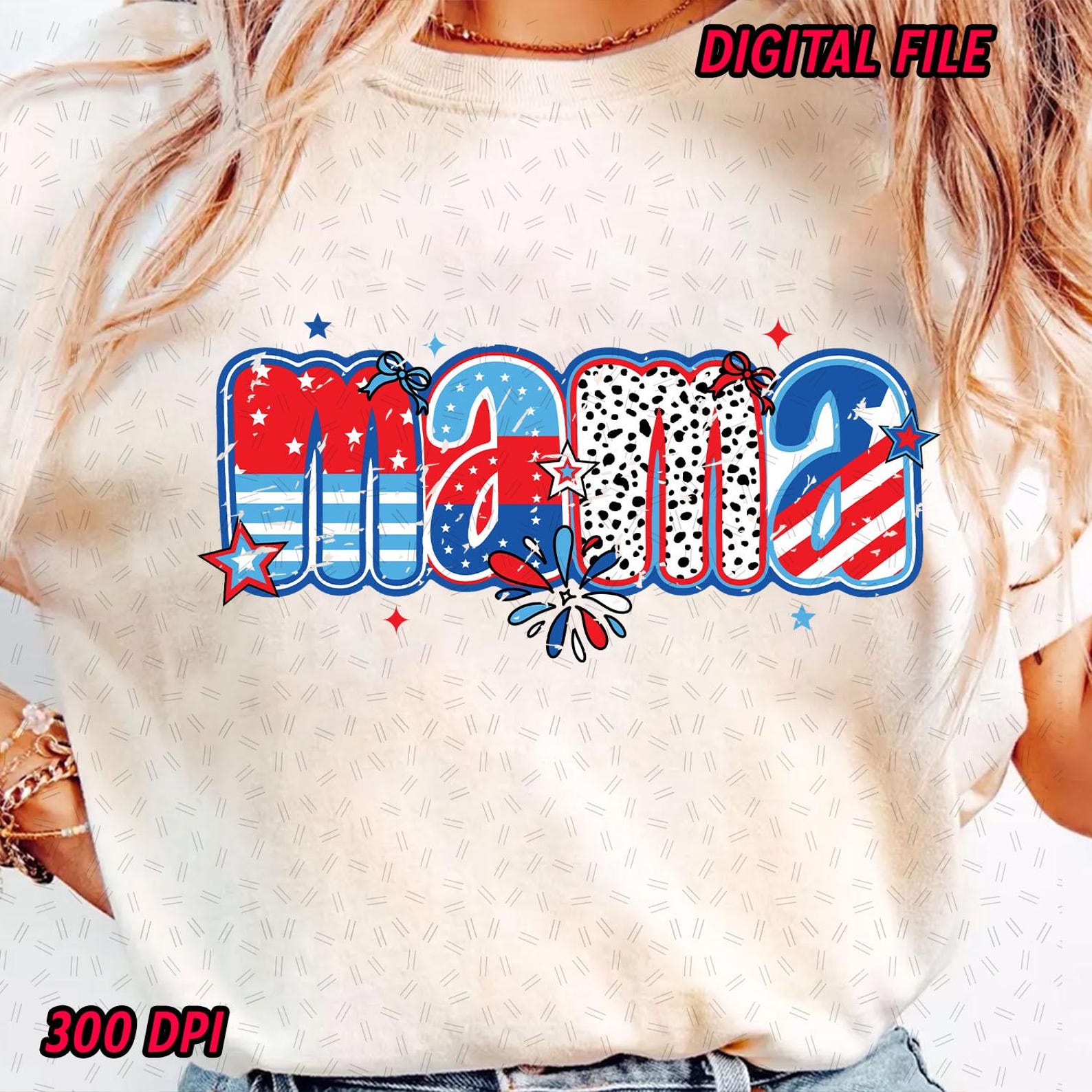 4th of July Mama Png, American Mama Checkered Png, 4th of July Png ...