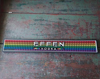LGBTQ PRIDE Effen Vodka Rubber Bar Rail Mat