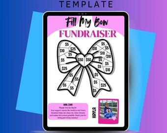 Cheer Fill My Bow Fundraiser Template: Editable Canva Flyer (Digital Download)