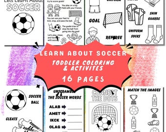 Toddler Soccer Coloring Book: Fun Activity Pages (Digital Download)