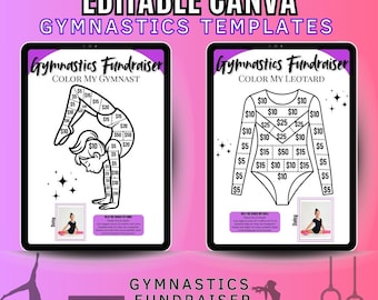Gymnastics Fundraiser Template: Fill-A-Gymnast, Fill-A-Leotard (Digital Download)