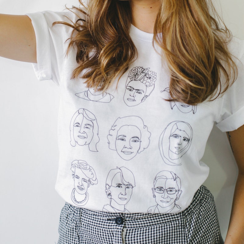 The Original 3x3 Badass Women, Girl Power, Feminist Unisex Shirt, Mother&#39;s Day Gift, Ruth Bader Ginsburg, Harriet Tubman, Maya, Galentines