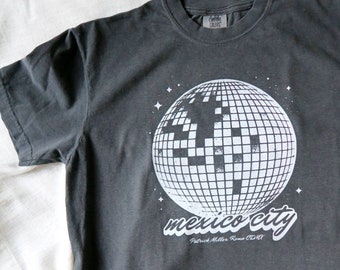 Disco Ball Shirt, Mexico City Discoteca CDMX, Vintage inspired, Comfort Colors Unisex Shirt