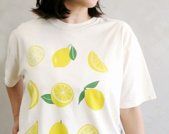 Camiseta unisex para adultos Market Lemons, camiseta gráfica, camiseta de limón de inspiración vintage, camiseta Comfort Colors