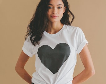 Big Heart Unisex, Graphic Adult Tee, big hearted summer t-shirt