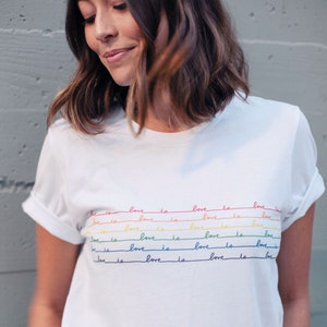 Pride Love is Love is Love Unisex Adults Shirt, LGBTQ, Ally Shirt