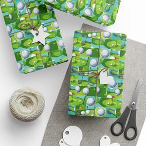 Vibrant Golf Wrapping Paper for All Occasions, Gift Wrap, Holiday Wrap, Eco-Friendly Paper, Party Supplies, Birthday Gifts