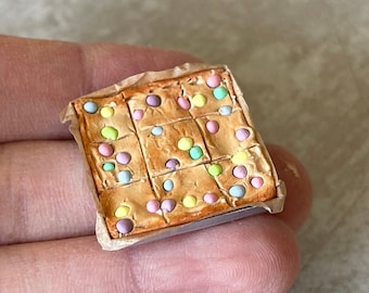 Miniature Dollhouse Easter Blondies chocolate candy bar sheet in 1:12 scale desserts doll food