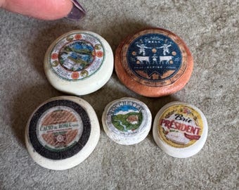 Miniature Dollhouse Assorted Cheese Wheels for Display 1:12 scale one inch bjd doll food