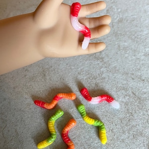 Miniature Gummy Worms Candy for American Girls AG Doll 1:3 scale