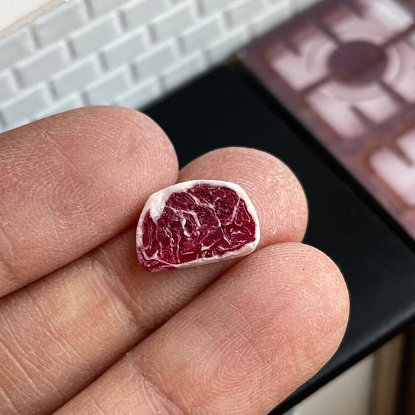 Miniature Dollhouse Raw Meat from the Butcher in 1:12 scale