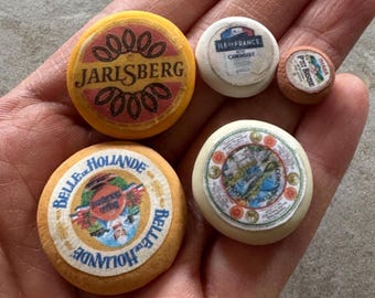 Miniature Dollhouse Assorted Cheese Wheels for Display 1:12 scale one inch bjd doll food