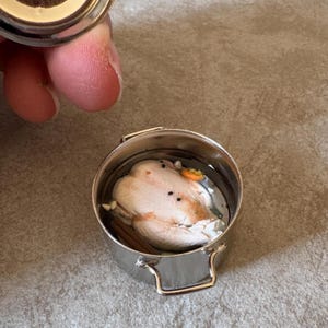 Miniaturowy domek dla lalek, solanka z indyka w garnku, skala 1:12, jeden cal