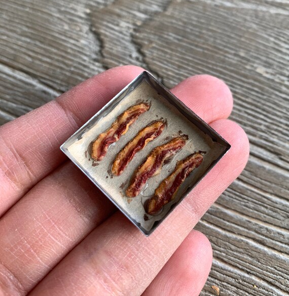 Miniature Dollhouse Bacon in a Pan in 112 Scale One Inch Etsy