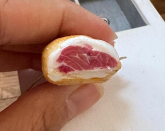 Miniatuurpoppenhuis gesneden prosciutto vleesbeen in 1:12 schaal één inch delicatessenwinkel