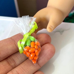 Miniature Easter Carrot Jellybeans in 1:3 scale for American Girl 18 inch dolls
