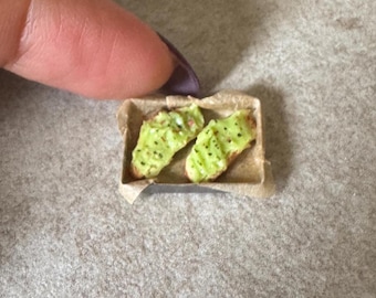 Miniature Dollhouse Avocado Toast in 1:12 scale inch brunch food dish