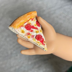 Miniature Pepperoni Pizza Slice for American Girl dolls 1:3 scale