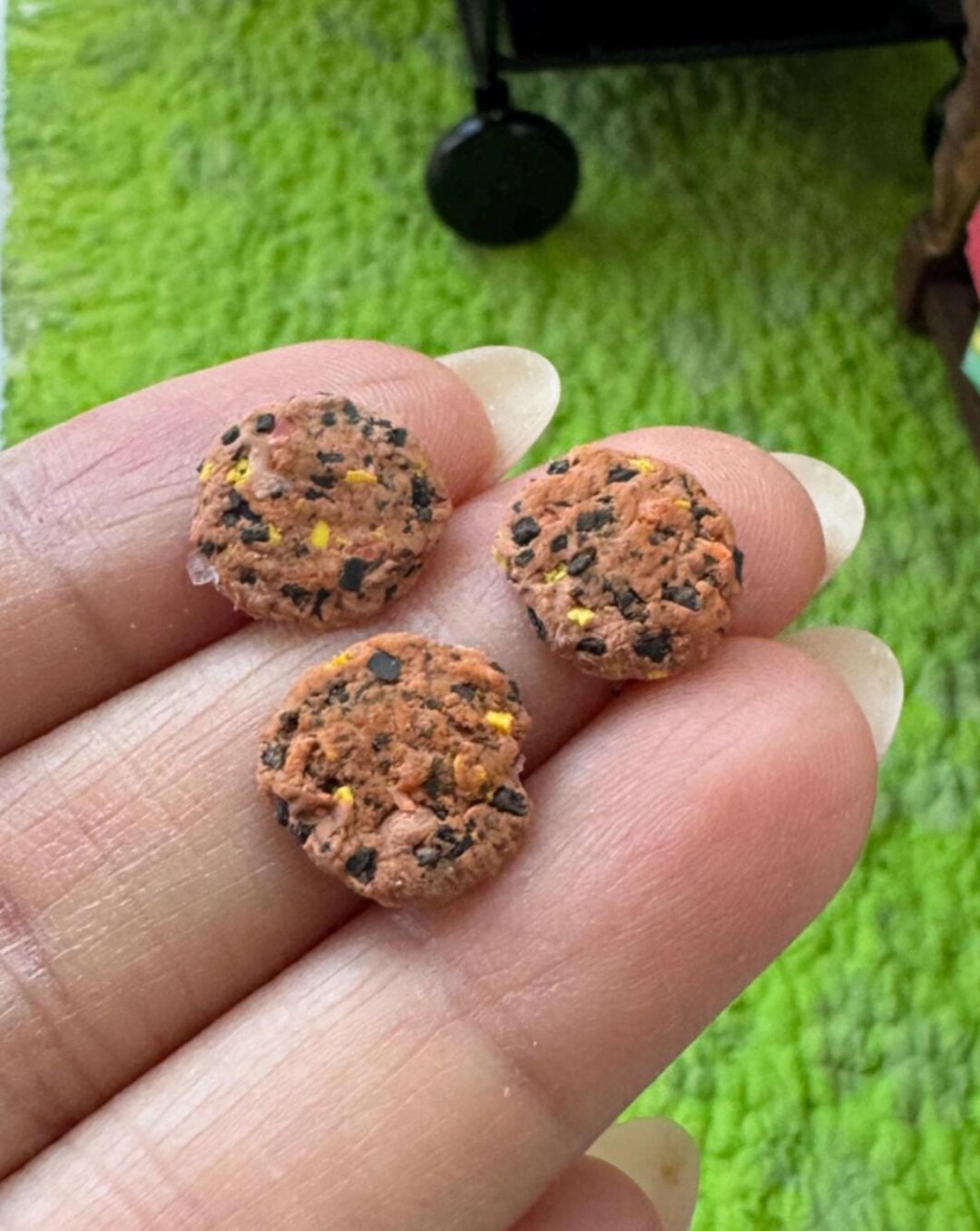 Miniature Dollhouse Plant Based Black Bean Hamburger Patties in 1:12 ...