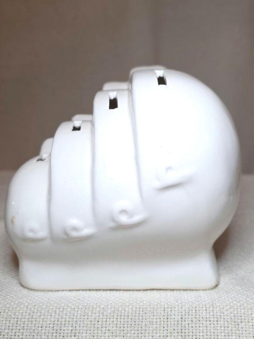 美術品・アンティーク・コレクション C.ブタ 貯金箱 陶器製 Enesco