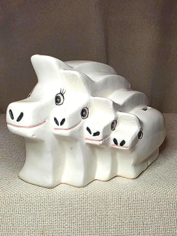 美術品・アンティーク・コレクション C.ブタ 貯金箱 陶器製 Enesco